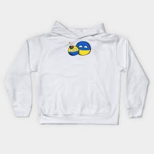 Silesia-Ukraine Countryballs Kids Hoodie